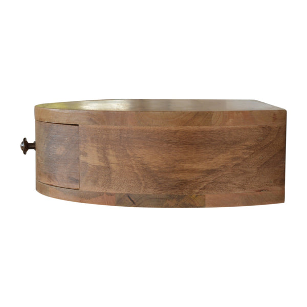 Aluna Wall Mounted Rounded Nightstand