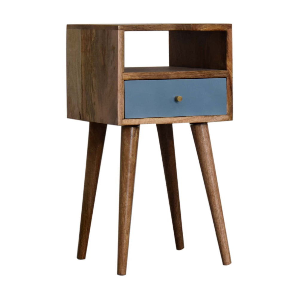 Aluna Mini Blue Hand Painted Nightstand