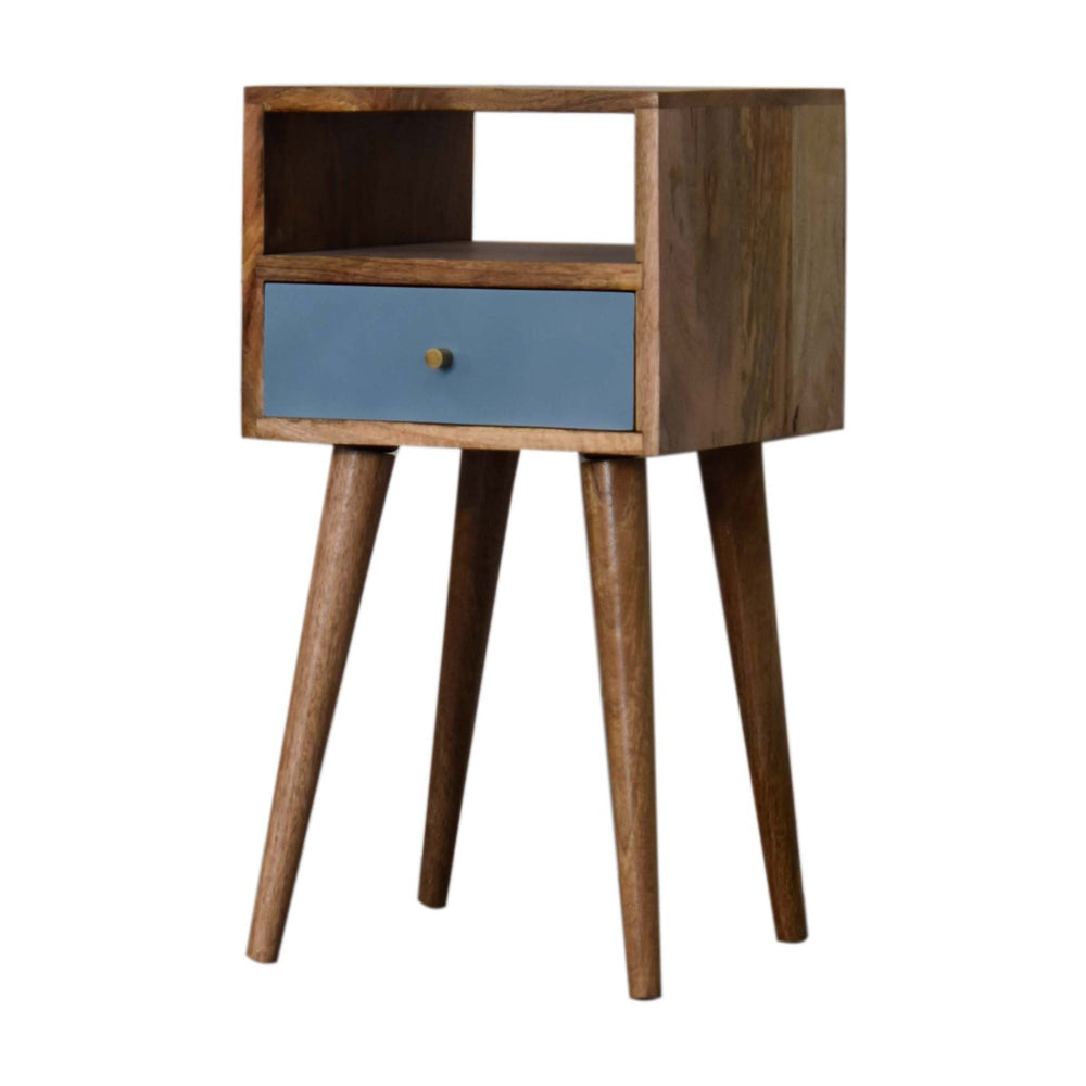 Aluna Mini Blue Hand Painted Nightstand