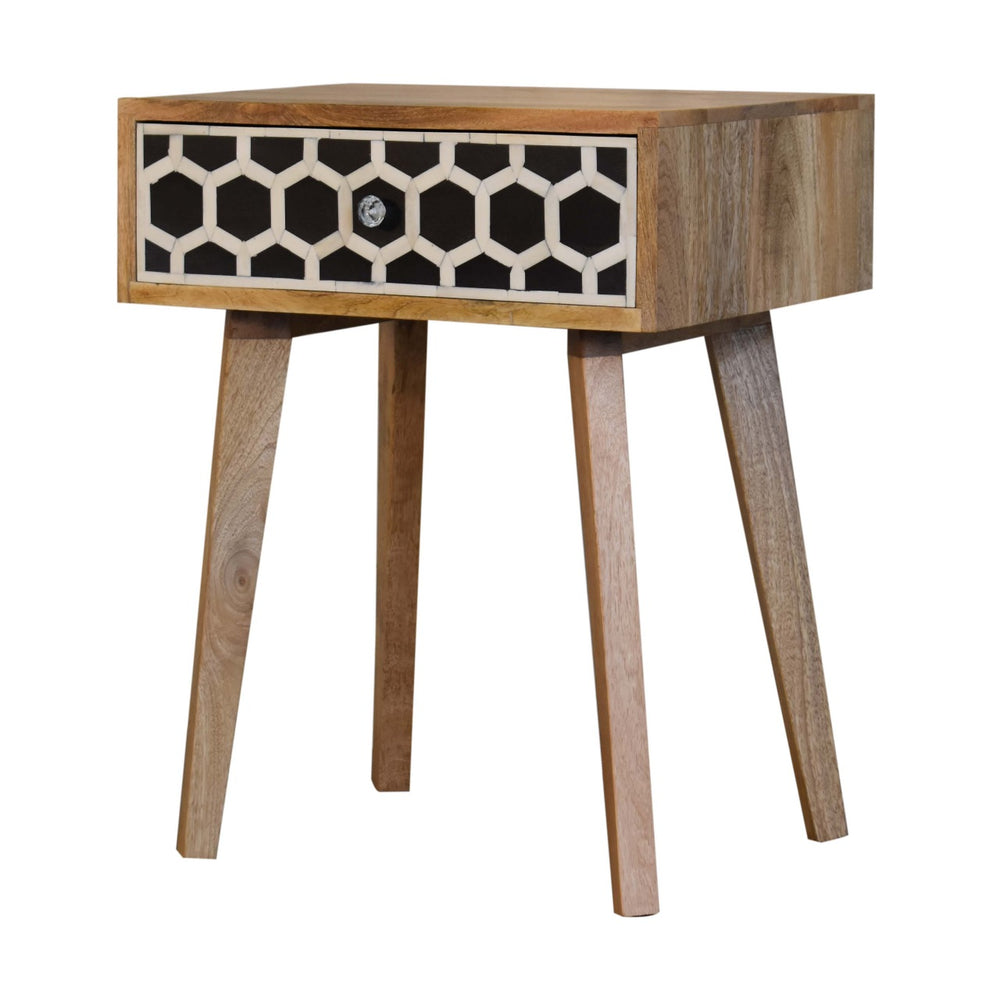 Aluna Bone Inlay Tapered Nightstand