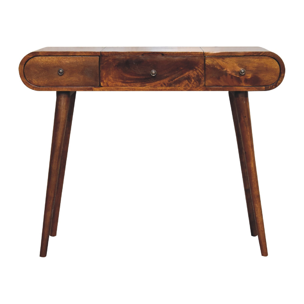 Aluna Chestnut Mirror Dressing Table