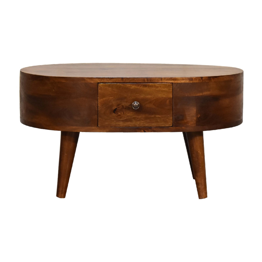 Aluna Mini Chestnut Rounded Coffee Table