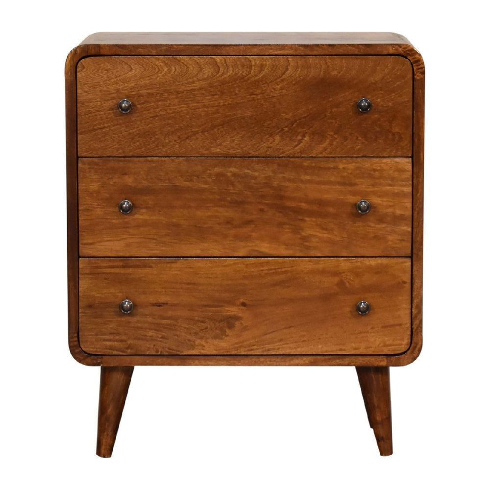 Aluna Mini Curved Chestnut Dresser