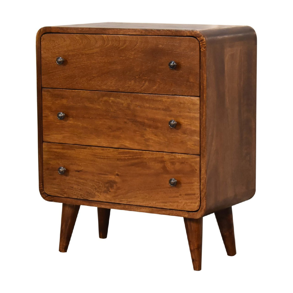 Aluna Mini Curved Chestnut Dresser