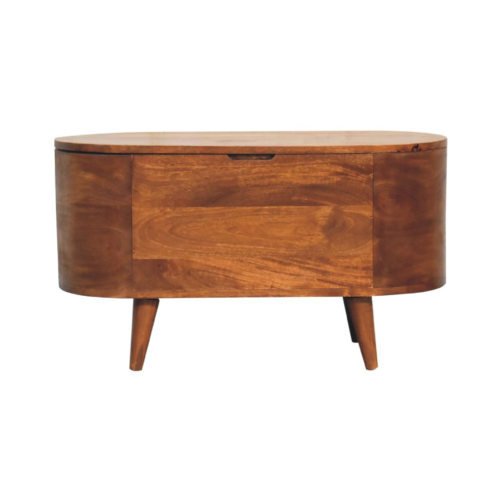 Aluna Chestnut Rounded Lid up Chest