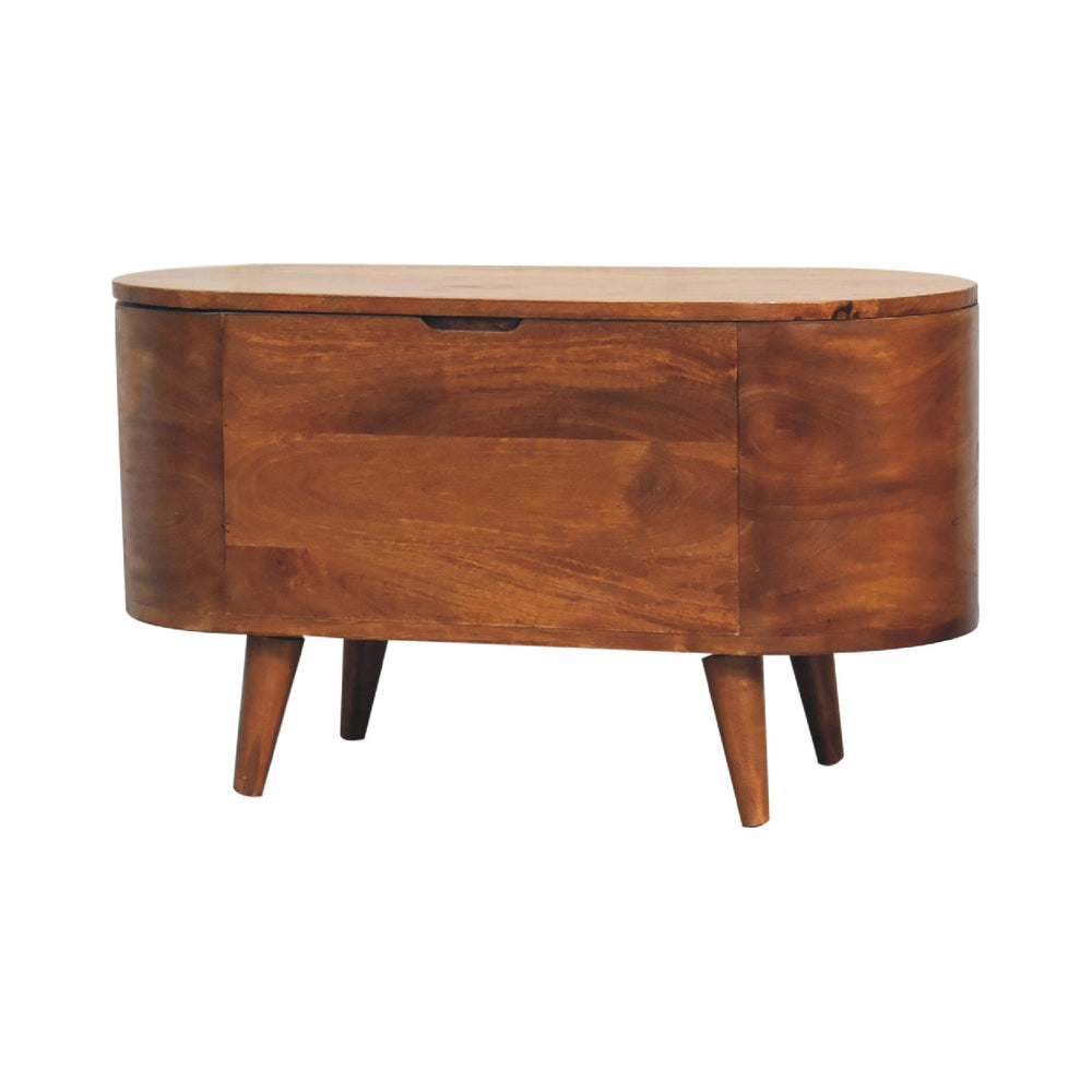 Aluna Chestnut Rounded Lid up Chest