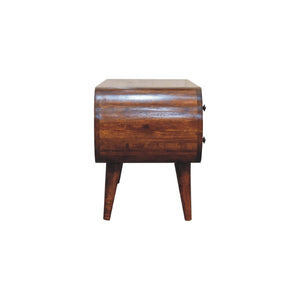 Aluna Chestnut Circular TV Stand
