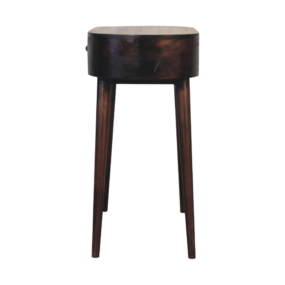 Aluna Light Walnut Curved Edge Console Table