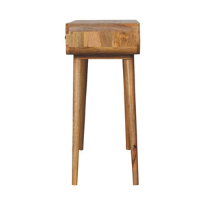 Aluna Oakish Curved Hallway Table