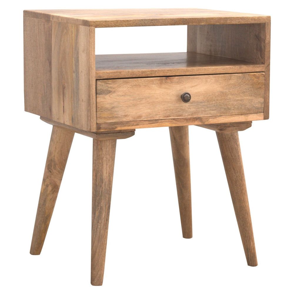 Aluna Modern Nightstand with Open Slot