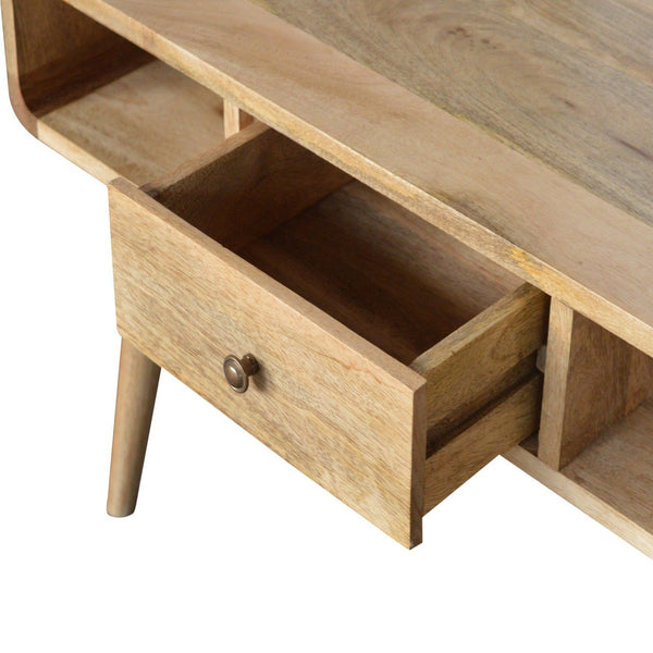 Aluna Curved Oakish Coffee Table