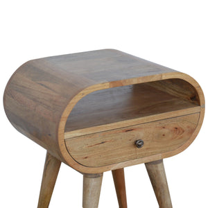 Aluna Circular Open Slot Nightstand