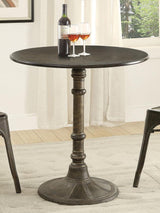 Oswego Round 30-inch Bistro Dining Table Bronze | Full | Brown | Bronze | 100063