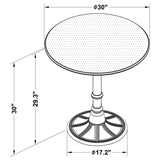 Oswego Round 30-inch Bistro Dining Table Bronze | Full | Brown | Bronze | 100063