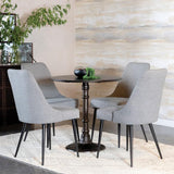 Oswego Round 30-inch Bistro Dining Table Bronze | Full | Brown | Bronze | 100063