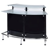 Keystone Curved Glass Top Home Bar Wine Cabinet Black | Black | 100139