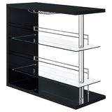 Prescott Rectangular Home Wine Table Black High Gloss | Black | Black High Gloss | 100165