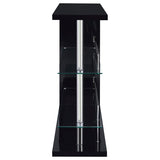 Prescott Rectangular Home Wine Table Black High Gloss | Black | Black High Gloss | 100165
