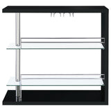 Prescott Rectangular Home Wine Table Black High Gloss | Black | Black High Gloss | 100165