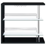 Prescott Rectangular Home Wine Table Black High Gloss | Black | Black High Gloss | 100165