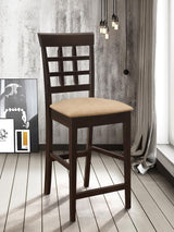 Gabriel Lattice Back Counter Chair Cappuccino (Set of 2) | Brown | Cappuccino | 100209