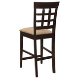 Gabriel Lattice Back Counter Chair Cappuccino (Set of 2) | Brown | Cappuccino | 100209