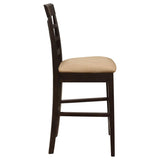 Gabriel Lattice Back Counter Chair Cappuccino (Set of 2) | Brown | Cappuccino | 100209