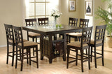Gabriel Lattice Back Counter Chair Cappuccino (Set of 2) | Brown | Cappuccino | 100209