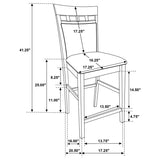 Gabriel Closed Back Counter Chair Cappuccino (Set of 2) | Full | Brown | Cappuccino | 100219