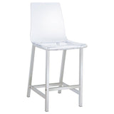 Juelia Clear Acrylic Counter Chair Chrome (Set of 2) | Clear | 100265