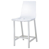 Juelia Clear Acrylic Counter Chair Chrome (Set of 2) | Clear | 100265