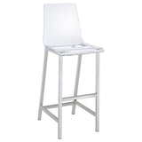Juelia Clear Acrylic Bar Chair Chrome (Set of 2) | Clear | 100295
