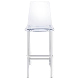 Juelia Clear Acrylic Bar Chair Chrome (Set of 2) | Clear | 100295