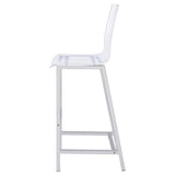 Juelia Clear Acrylic Bar Chair Chrome (Set of 2) | Clear | 100295