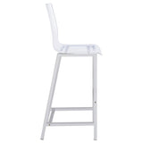 Juelia Clear Acrylic Bar Chair Chrome (Set of 2) | Clear | 100295