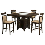 Gabriel 5-piece Square Counter Height Dining Set Cappuccino | Brown | Cappuccino | 100438-S5A