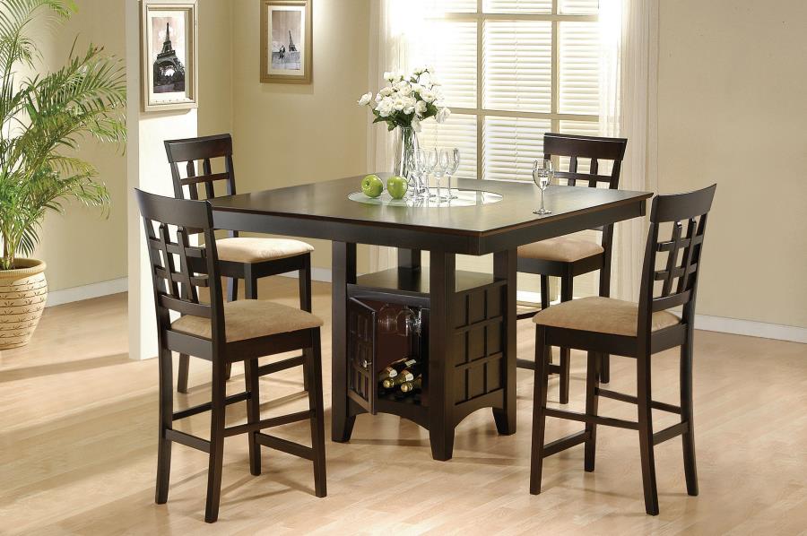 Gabriel 5-piece Square Counter Height Dining Set Cappuccino | Brown | Cappuccino | 100438-S5