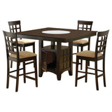 Gabriel 5-piece Square Counter Height Dining Set Cappuccino | Brown | Cappuccino | 100438-S5