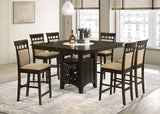 Gabriel 7-piece Square Counter Height Dining Set Cappuccino | Brown | Cappuccino | 100438-S7A
