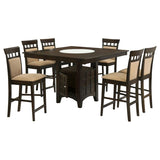 Gabriel 7-piece Square Counter Height Dining Set Cappuccino | Brown | Cappuccino | 100438-S7A