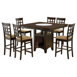 Gabriel 7-piece Square Counter Height Dining Set Cappuccino | Brown | Cappuccino | 100438-S7