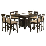 Gabriel 9-piece Square Counter Height Dining Set Cappuccino | Brown | Cappuccino | 100438-S9A