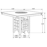 Gabriel 52-inch Counter Height Dining Table Cappuccino | King | Brown | Cappuccino | 100438