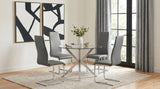 Montclair Upholstered Dining Side Chair Grey (Set of 4) | Grey | 100515GRY