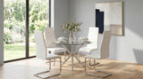 Montclair Upholstered Dining Side Chair White (Set of 4) | White | 100515WHT