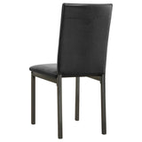 Garza Upholstered Dining Side Chair Dark Brown (Set of 2) | Brown | Dark Brown | 100612