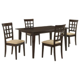 Gabriel 5-piece Rectangular 59-inch Dining Set Cappuccino | Brown | Cappuccino | 100771-S5