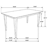 Gabriel Rectangular 59-inch Wood Dining Table Cappuccino | King | Brown | Cappuccino | 100771