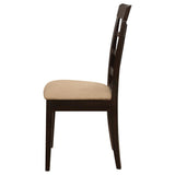 Gabriel Lattice Back Dining Side Chair Cappuccino (Set of 2) | Full | Brown | Cappuccino | 100772
