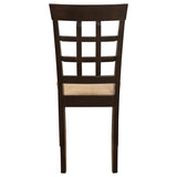 Gabriel Lattice Back Dining Side Chair Cappuccino (Set of 2) | Full | Brown | Cappuccino | 100772